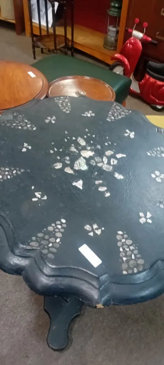 Victorian Papier Mache Tilt Top Side Table - Image 2