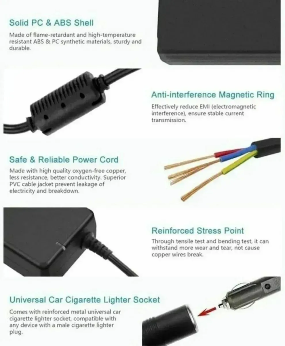 15A 12V Diesel Heater AC to DC Power Adapter 240V - Image 2