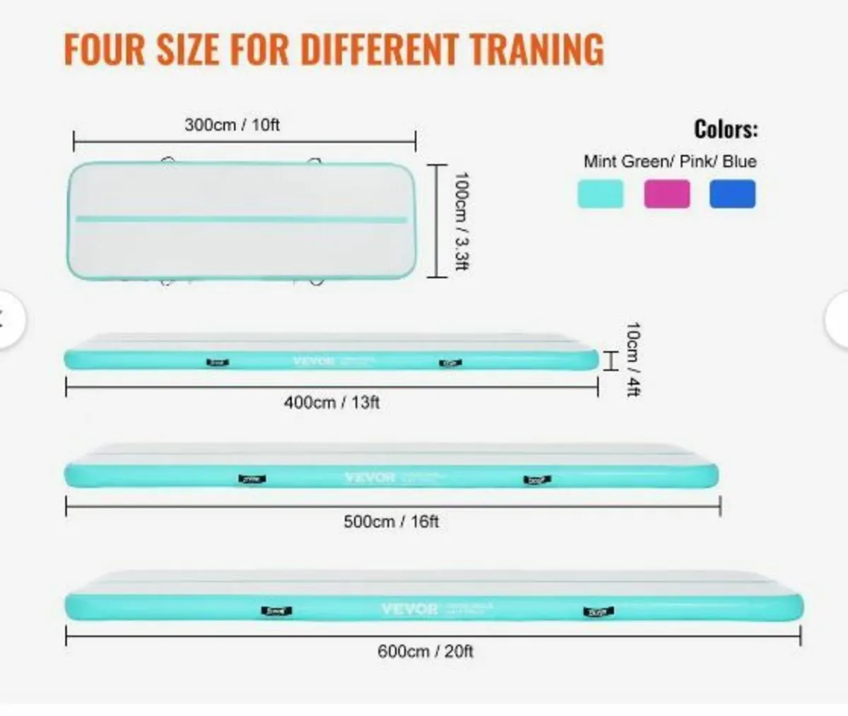 6.1 m Air Track Inflatable Training Tumbling - Image 2