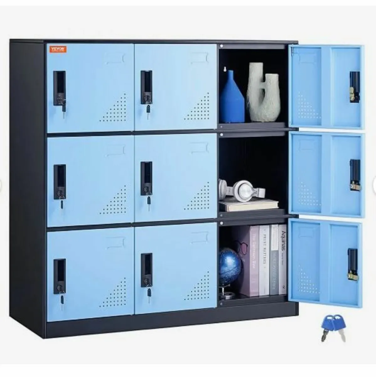 Metal Locker for Employees, 9 Doors Storage - Image 1