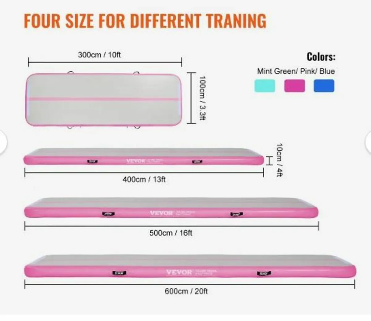 3 m Air Track Inflatable Training Tumbling - Image 2