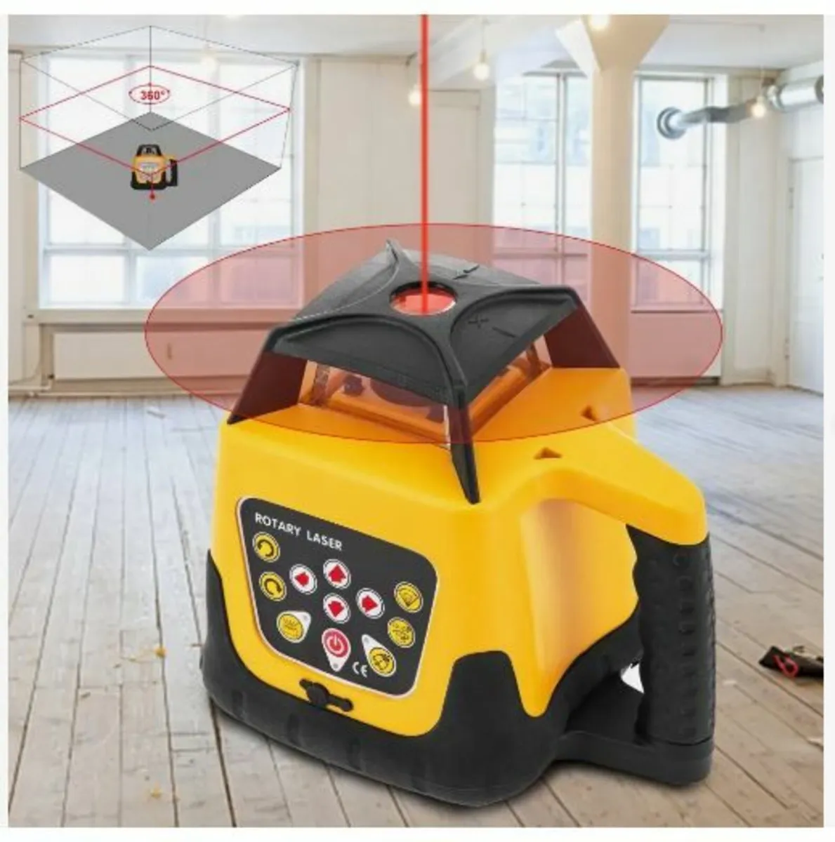 Rotary Laser Level Kit Red Beam Digital - Image 3