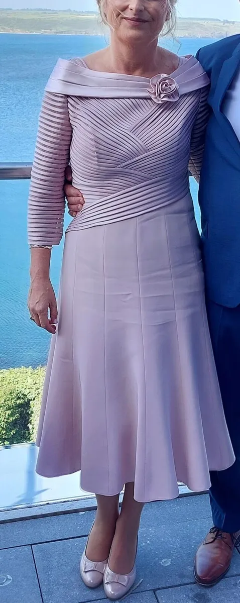Mother of the bride rose pink dress size 12 New - Image 2