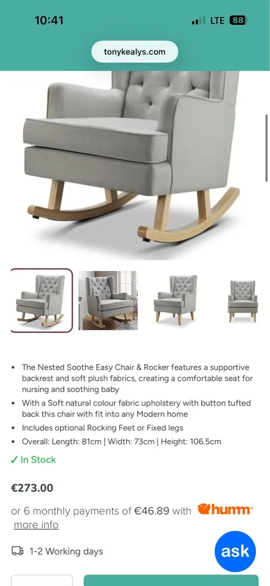 Nested Tony Kealy Rocking chair - Image 3