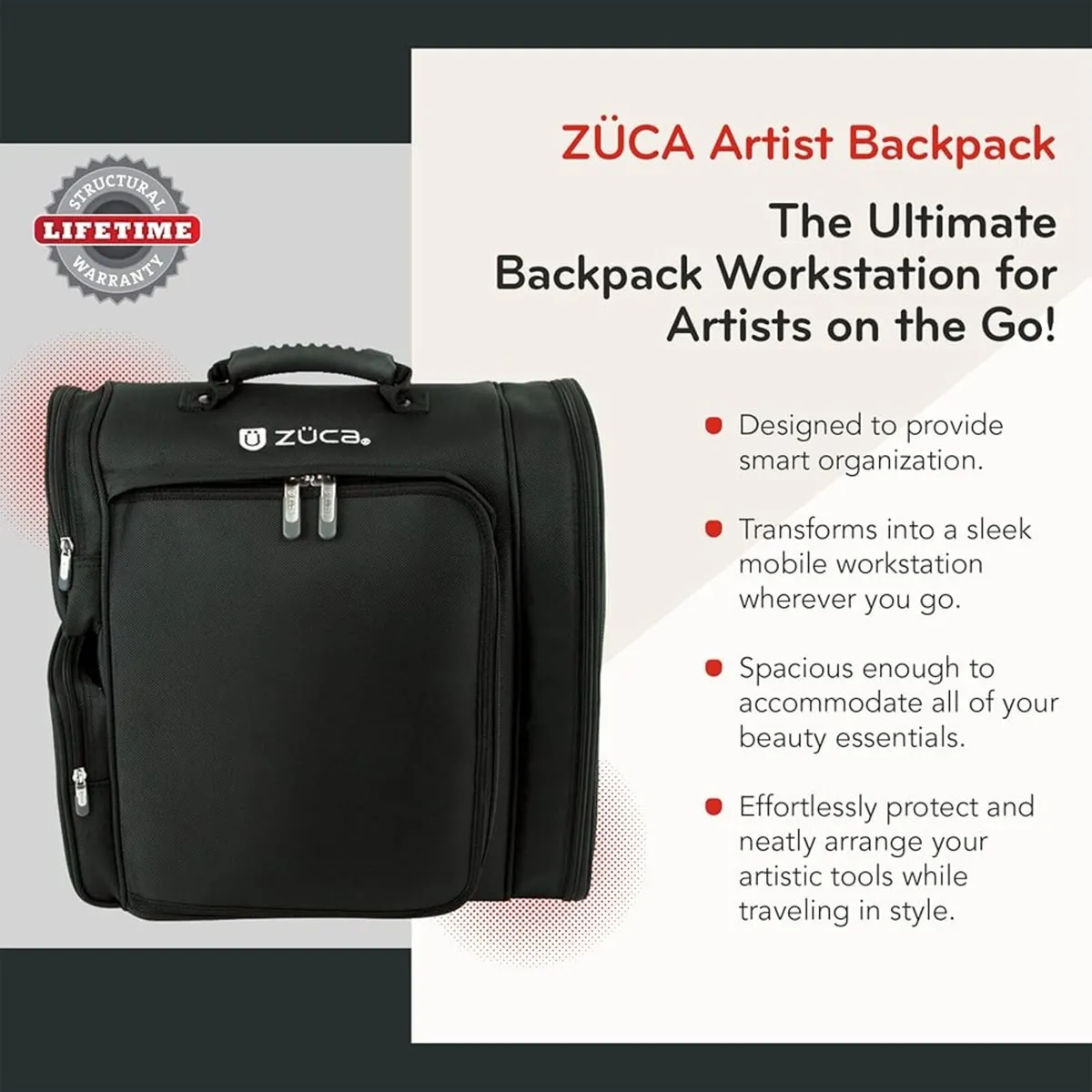 Zuca Pro Artist Back Pack - Hairdresser/MUA Bag - Image 3