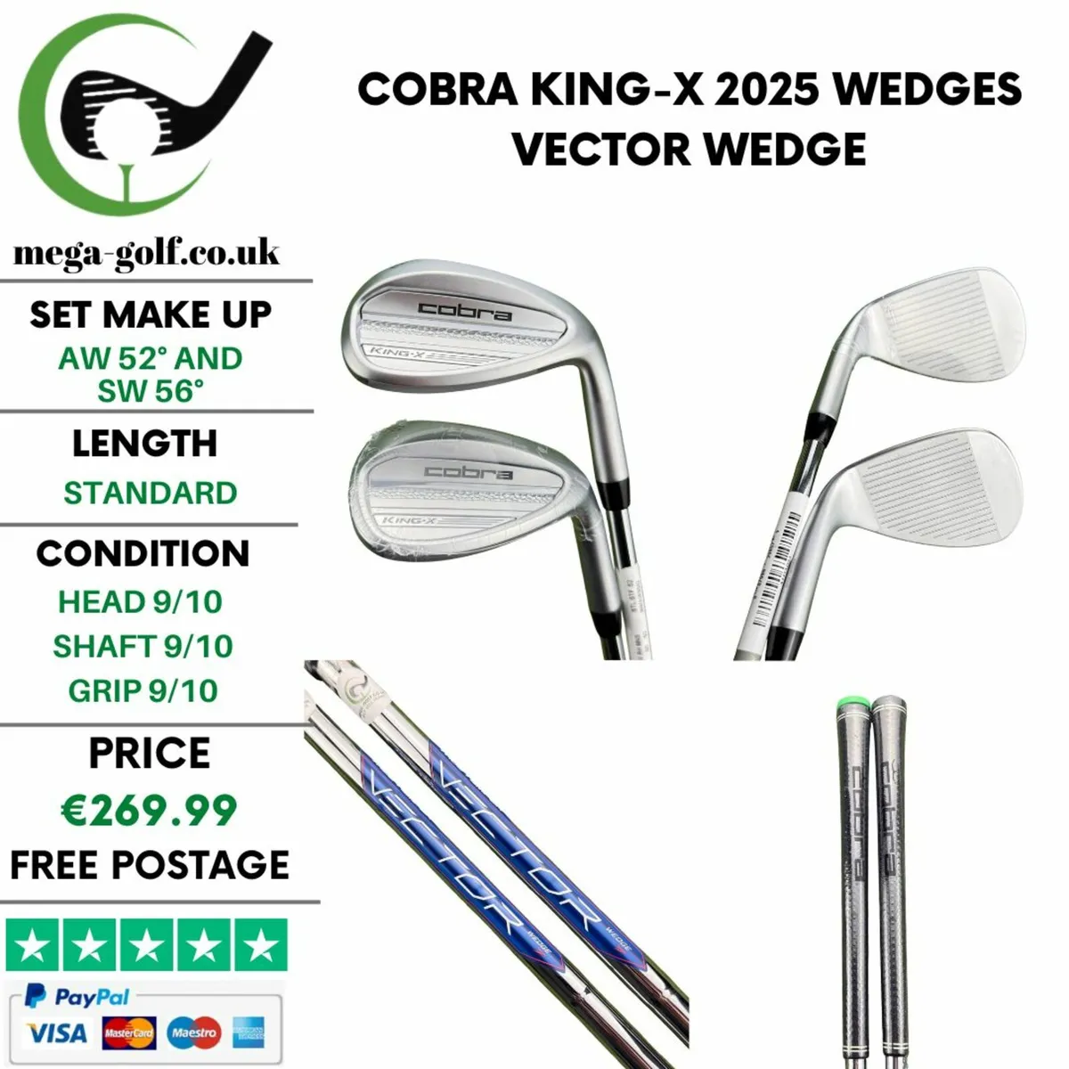 Cobra King-X 2025 Wedges Aw 52° & Sw 56° / Wedge - Image 1