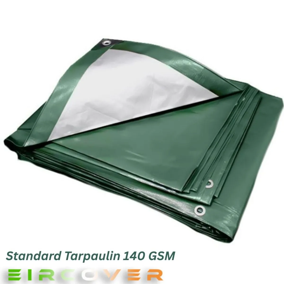 Standard Tarpaulin 2m x 3m (7' -10') 140 gsm green - Image 1