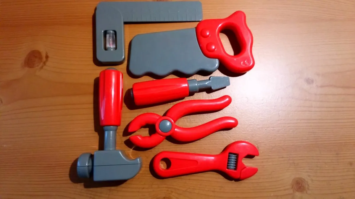 Kids multi toolset toddler toolbox workbench saw - Image 1