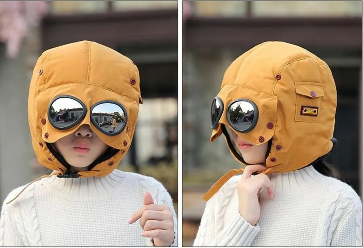 Children hat + face mask + goggles / glasses 3in1 - Image 1