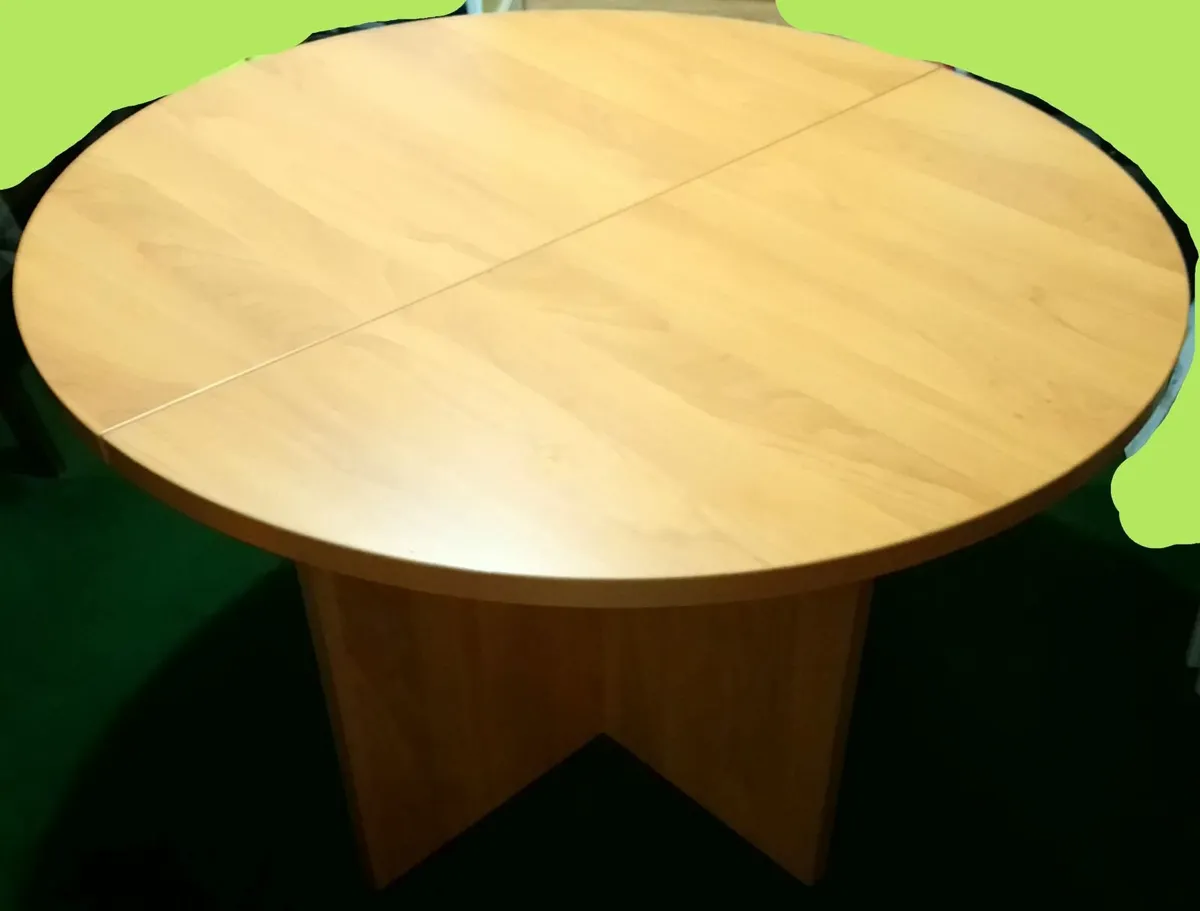 DELLA ROVERE ITALY wooden round table 110cm office - Image 1