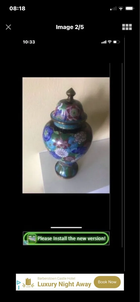 Antique/ Vintage Cloisonne Vase - Image 2