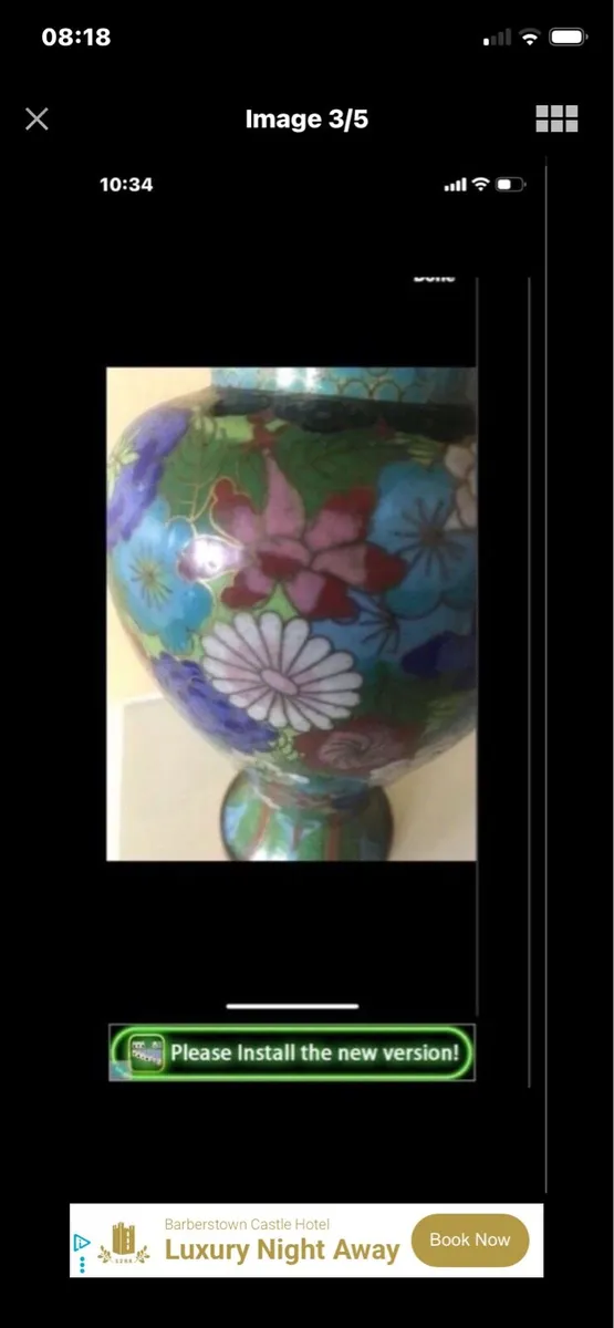 Antique/ Vintage Cloisonne Vase - Image 3