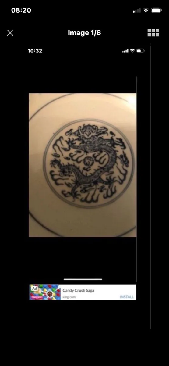 Antique Chinese Dragon Rice bowl - Image 1