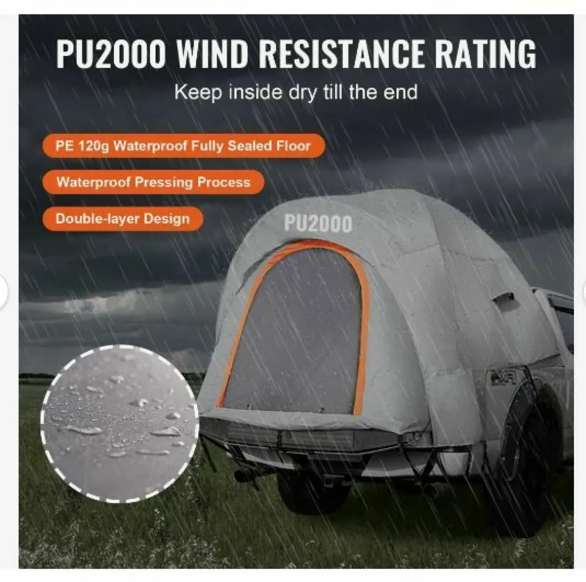 Truck Bed Tent, 5.5'-6' Pickup Truck Tent - Image 3