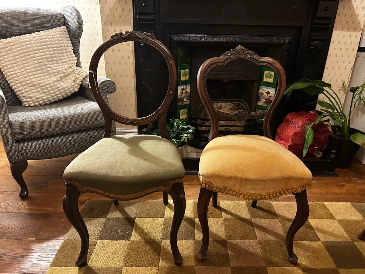 6 Victorian Antique dining chairs - Image 3