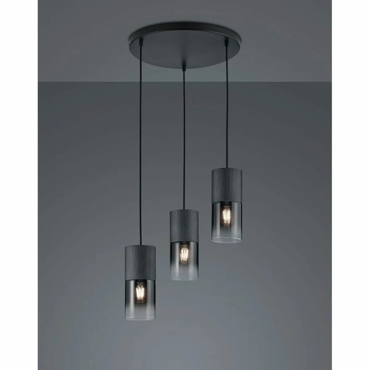 Modern Robin III smoke glass pendant lamp Trio - Image 1