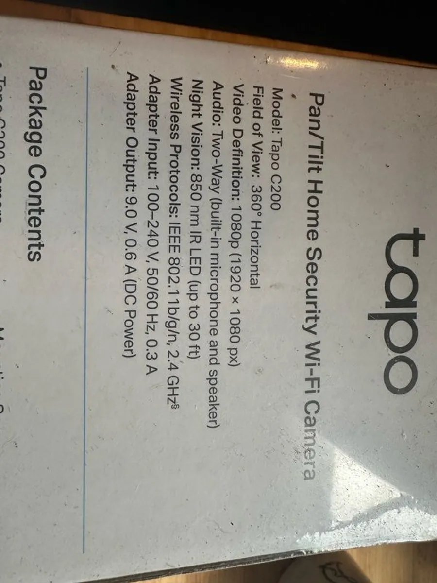 C200 Tapo Pan/Tilt Home Security Wifi Camera - Image 2