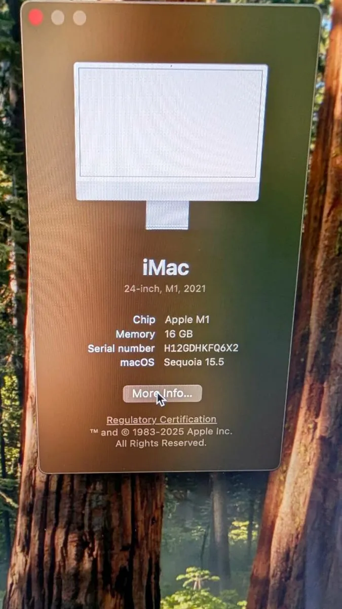 24" imac M1 202116gb RAM 256GB Storage - Image 2