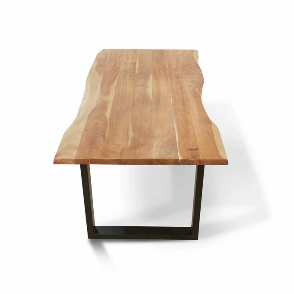 Solid Acacia Wood Dining Table 160 - Rustic - Image 3