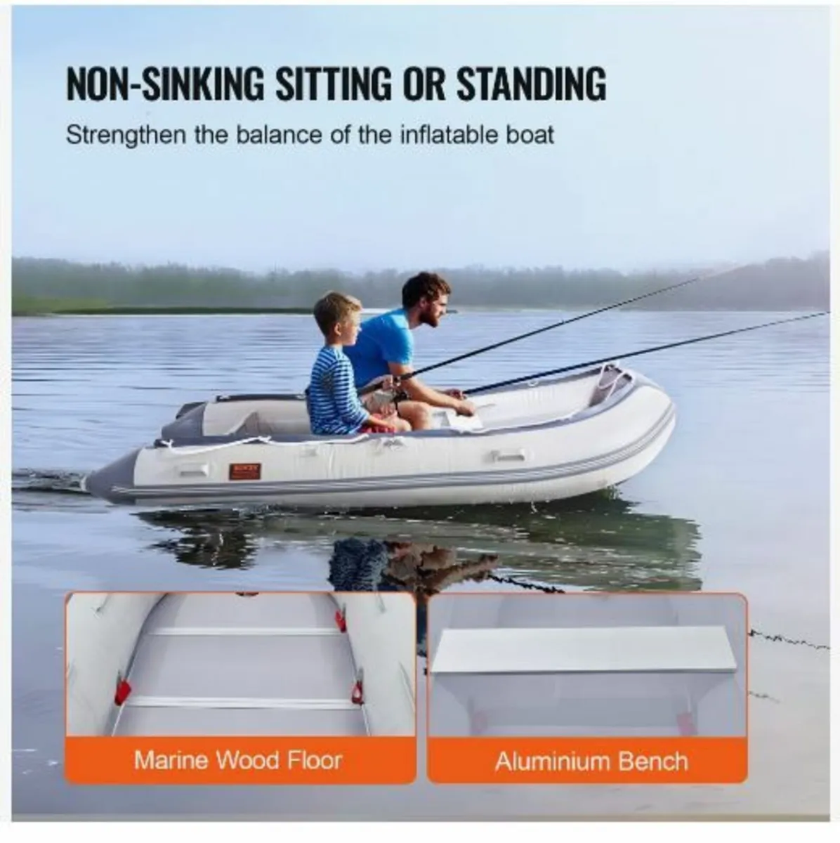 Inflatable Dinghy Boat, 6-Person - Image 4