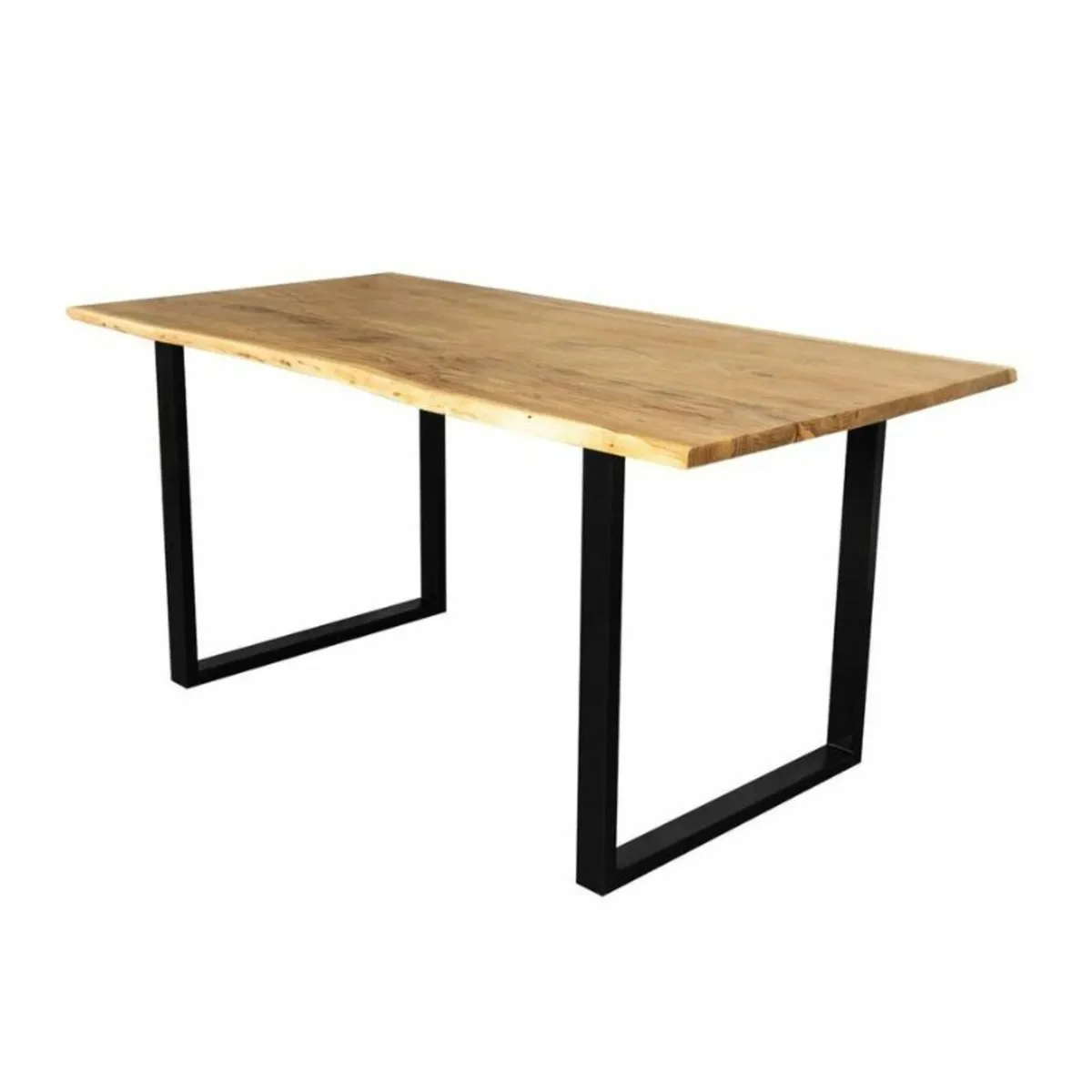 Solid Acacia Wood Dining Table 160 - Rustic - Image 2