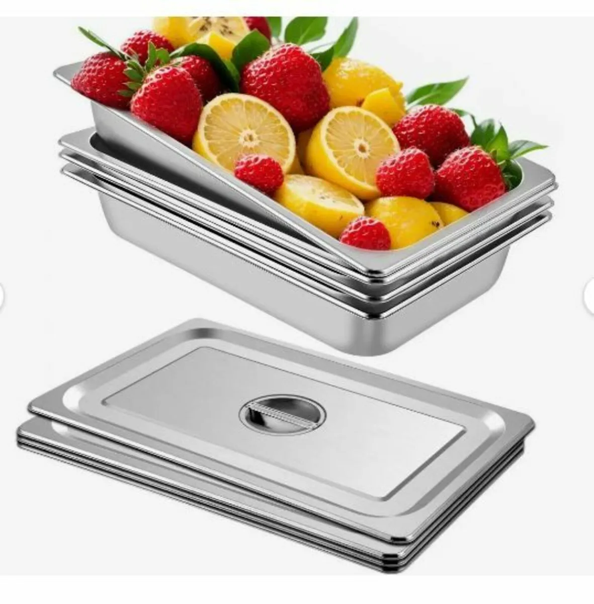 4 Pack Steam Table Pans - Image 1