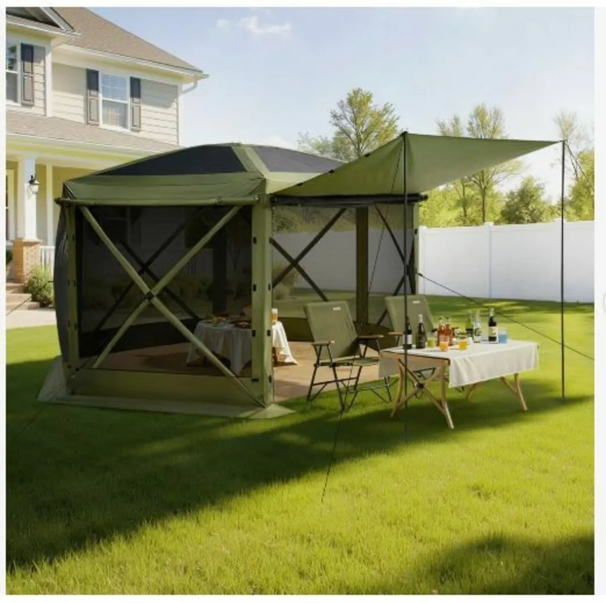Pop up Gazebo Screen Tent, 3.6 x 3.6 m - Image 2