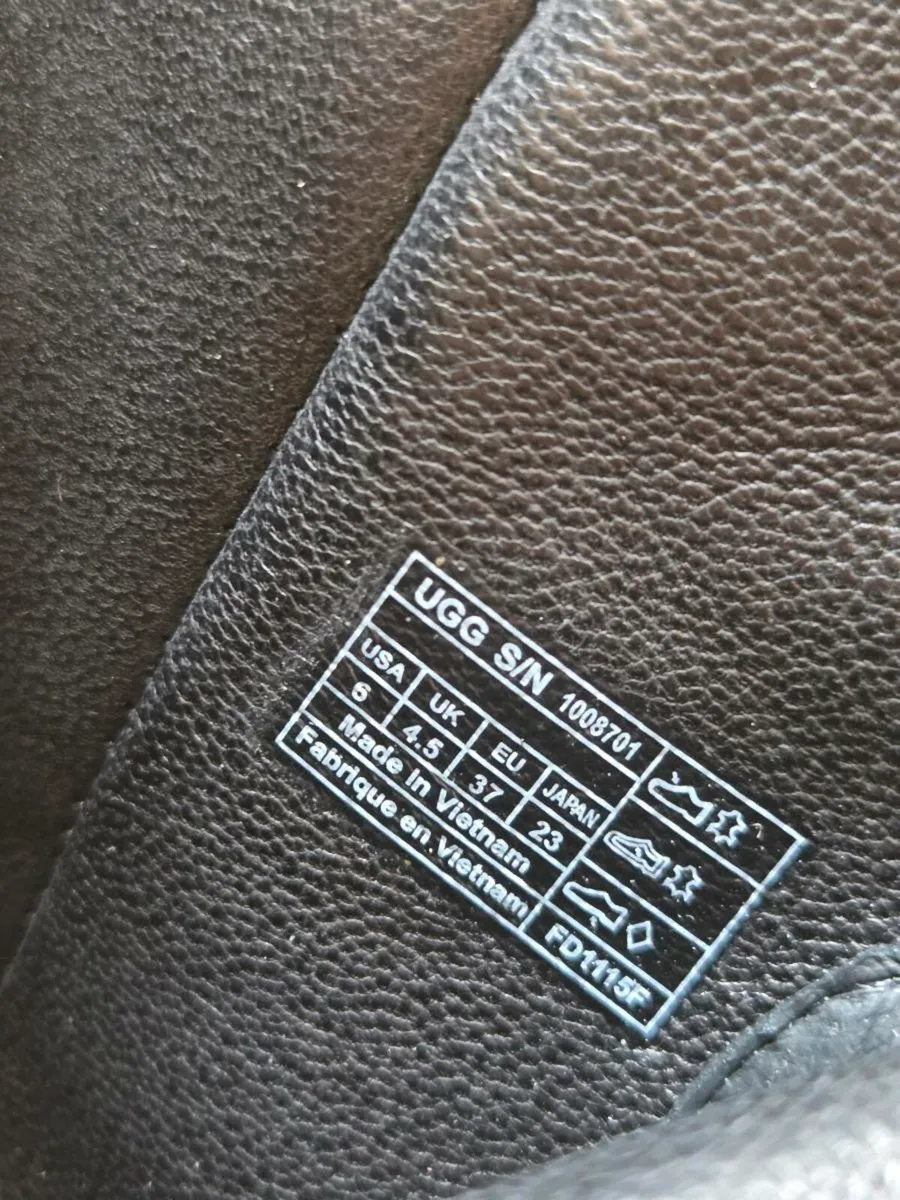 UK4.5, Brand-New Women's Ugg Athena Boots in Black - Image 4