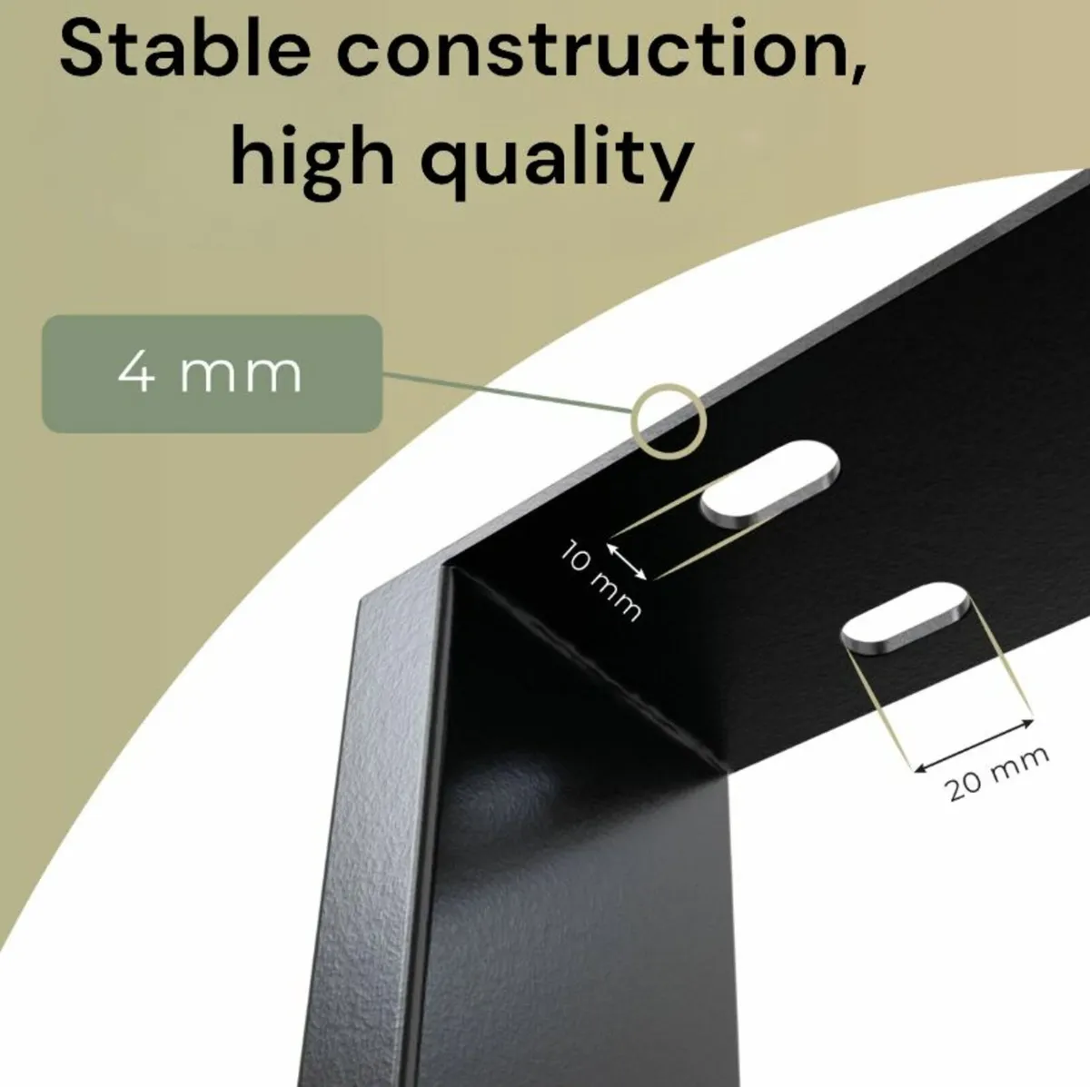 Metal Table Legs Rectangle Loft Style 50×102 Set2 - Image 4