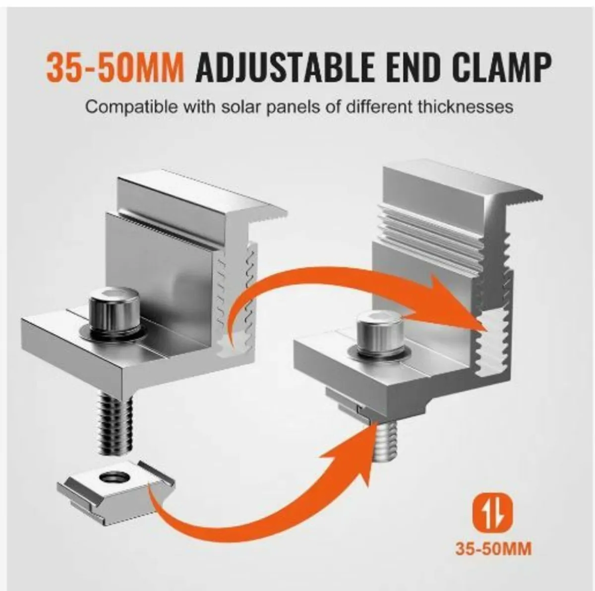 Solar Panel Z Mounting Brackets, 35-50mm - Image 4
