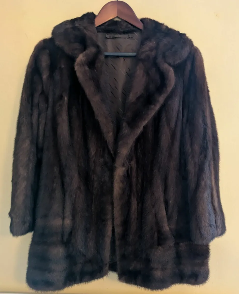 Vintage genuine mink fur short coat REDUCED - Image 1