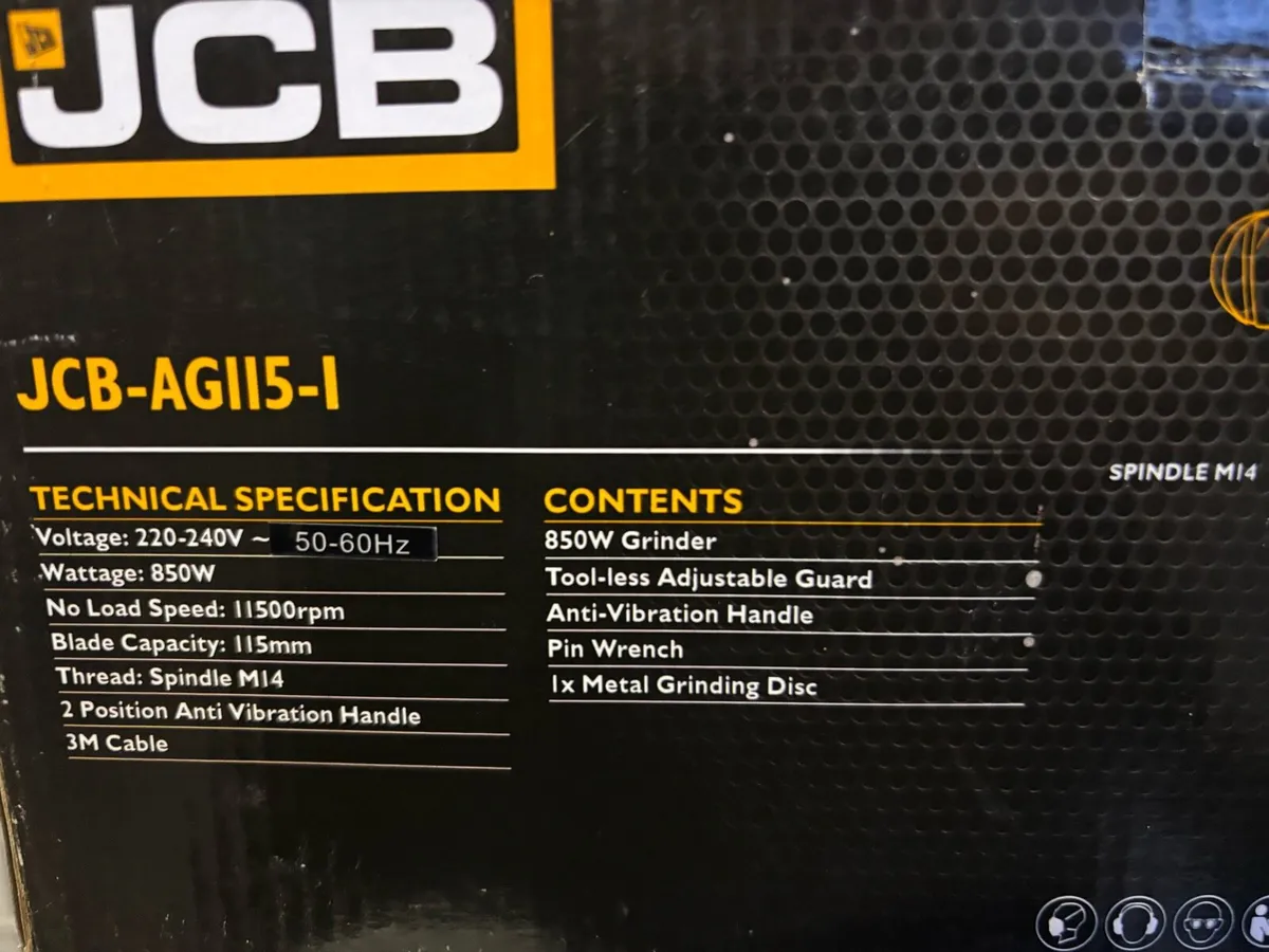 JCB 4.5” grinder 850w 115mm *new with blades* - Image 4
