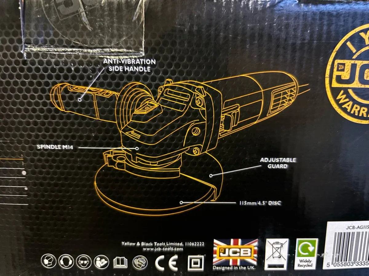 JCB 4.5” grinder 850w 115mm *new with blades* - Image 3