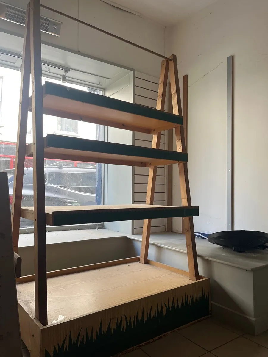 Tiered Wooden Shelving Unit