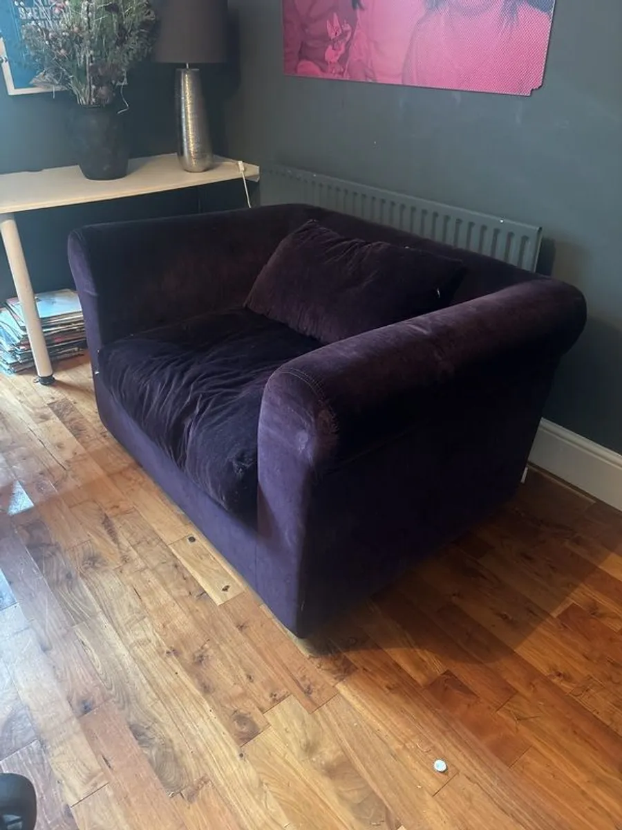 Velvet sofa from Habitat - Image 1