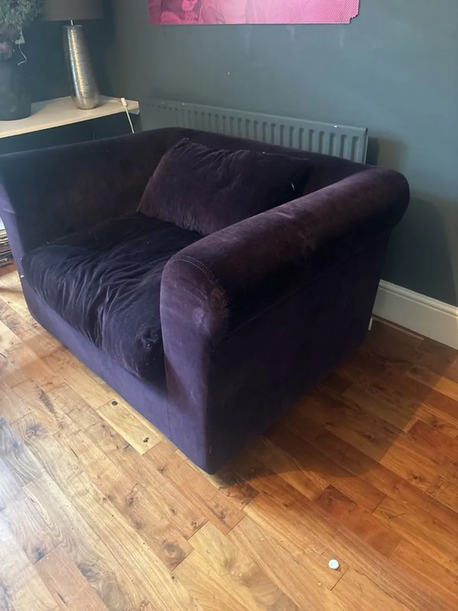 Velvet sofa from Habitat - Image 4