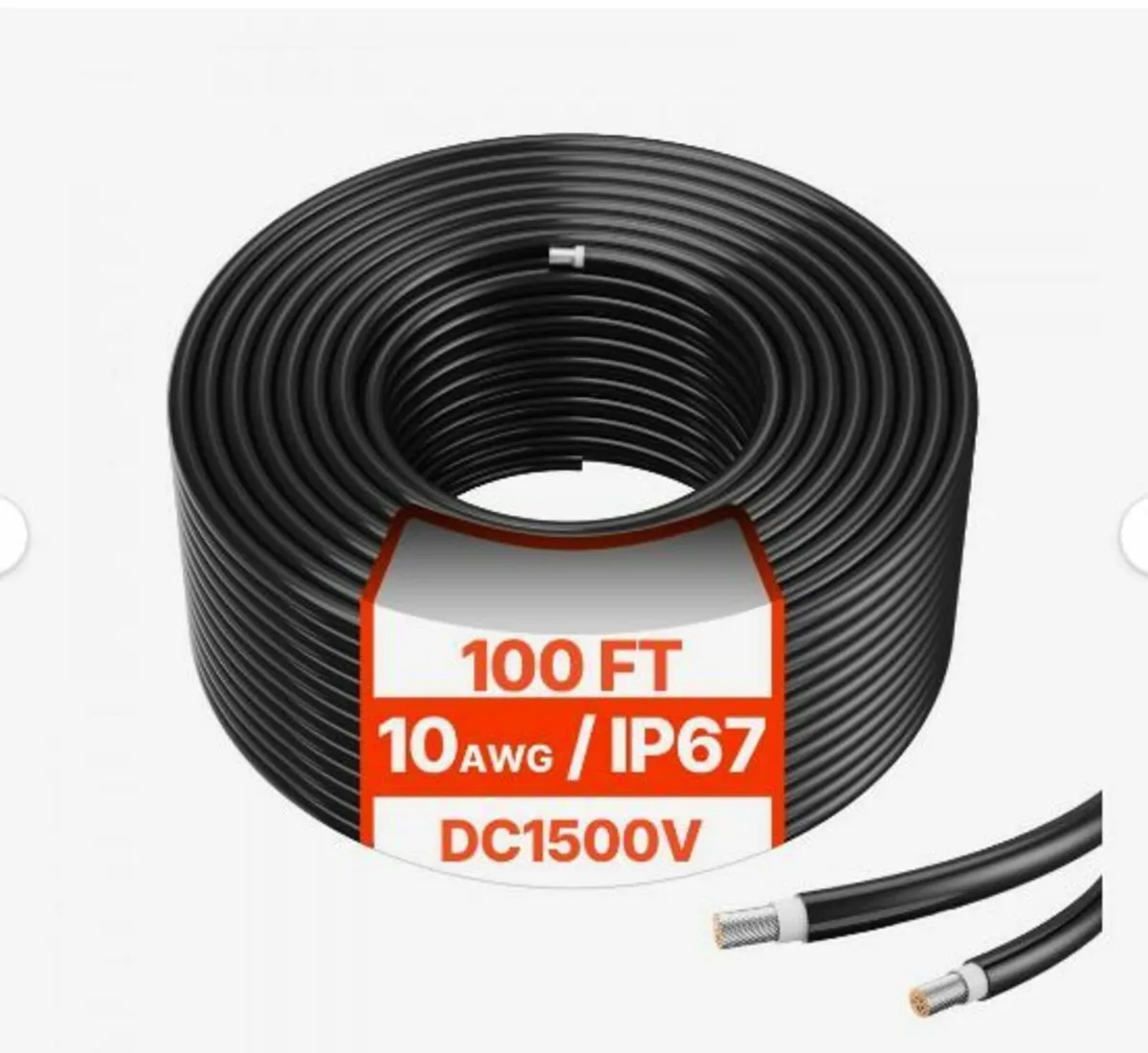30.48m/100FT Solar Panel Extension Cable - Image 1