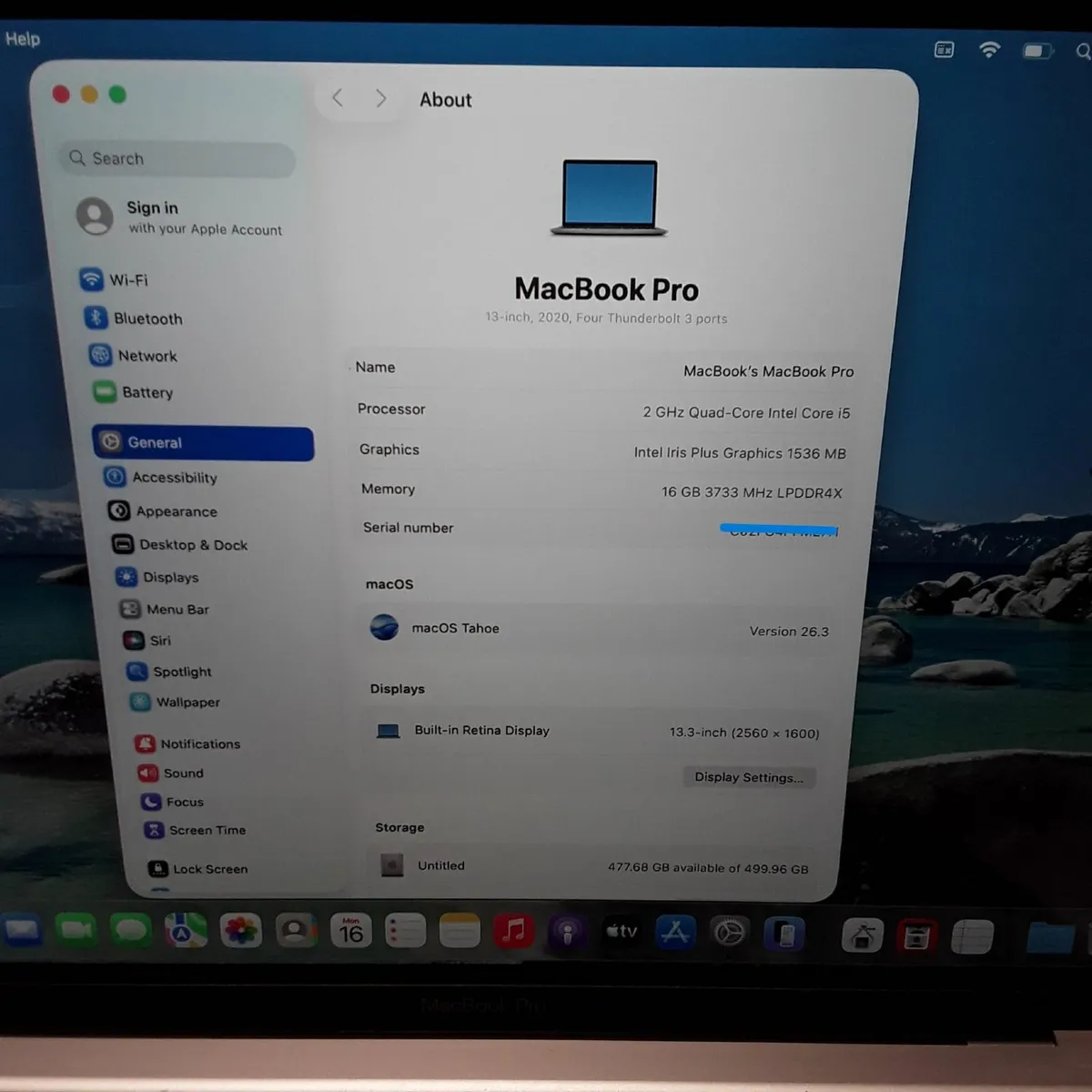Apple MacBook Pro 13" (2020) | Intel Core i5 2.0GH - Image 3