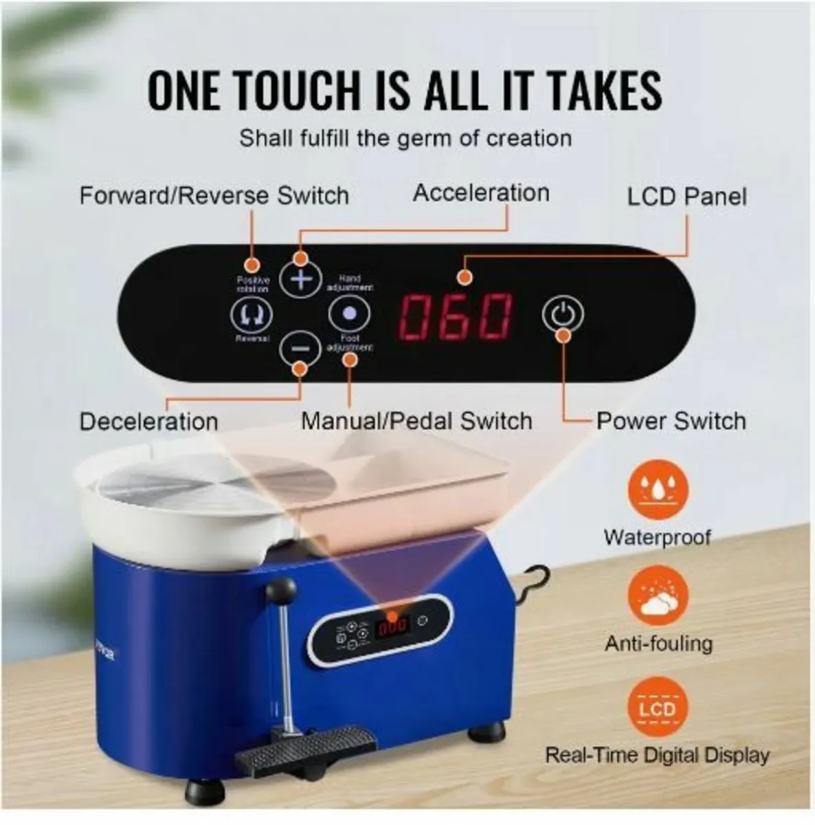 Pottery Wheel 27.9 cm Ceramic Wheel Foot - Image 2