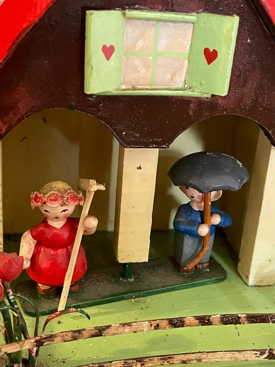 Vintage German Weather House, Folk art. Hand paint - Image 2