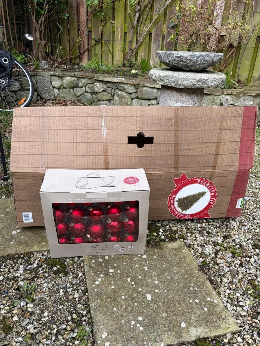 FREE 6ft artificial Christmas tree and baubles - Image 1