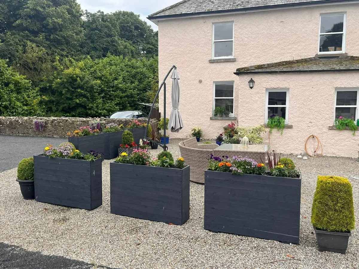 Outdoor Garden Wooden Planters - Image 1