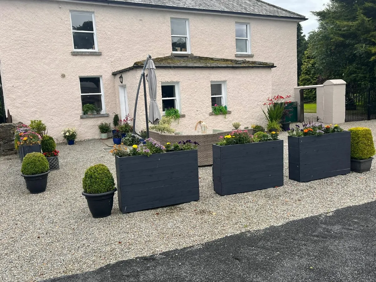 Outdoor Garden Wooden Planters - Image 2