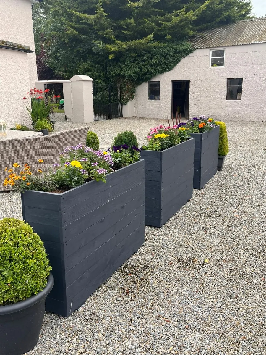 Outdoor Garden Wooden Planters - Image 3