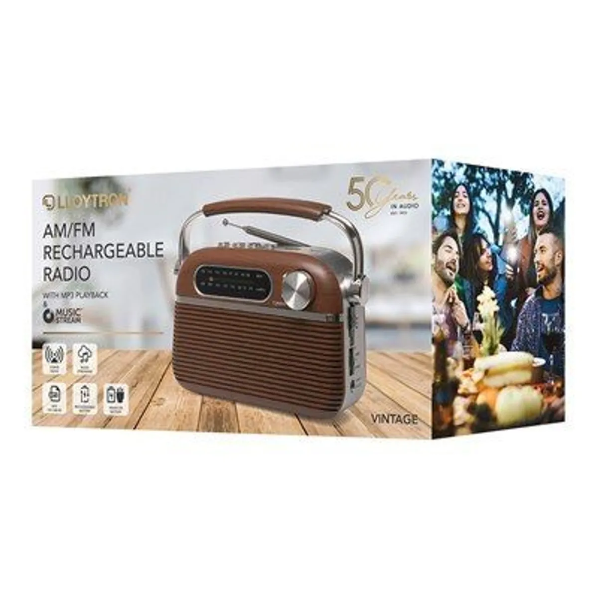 'Vintage' Rechargeable Portable Radio - Image 4