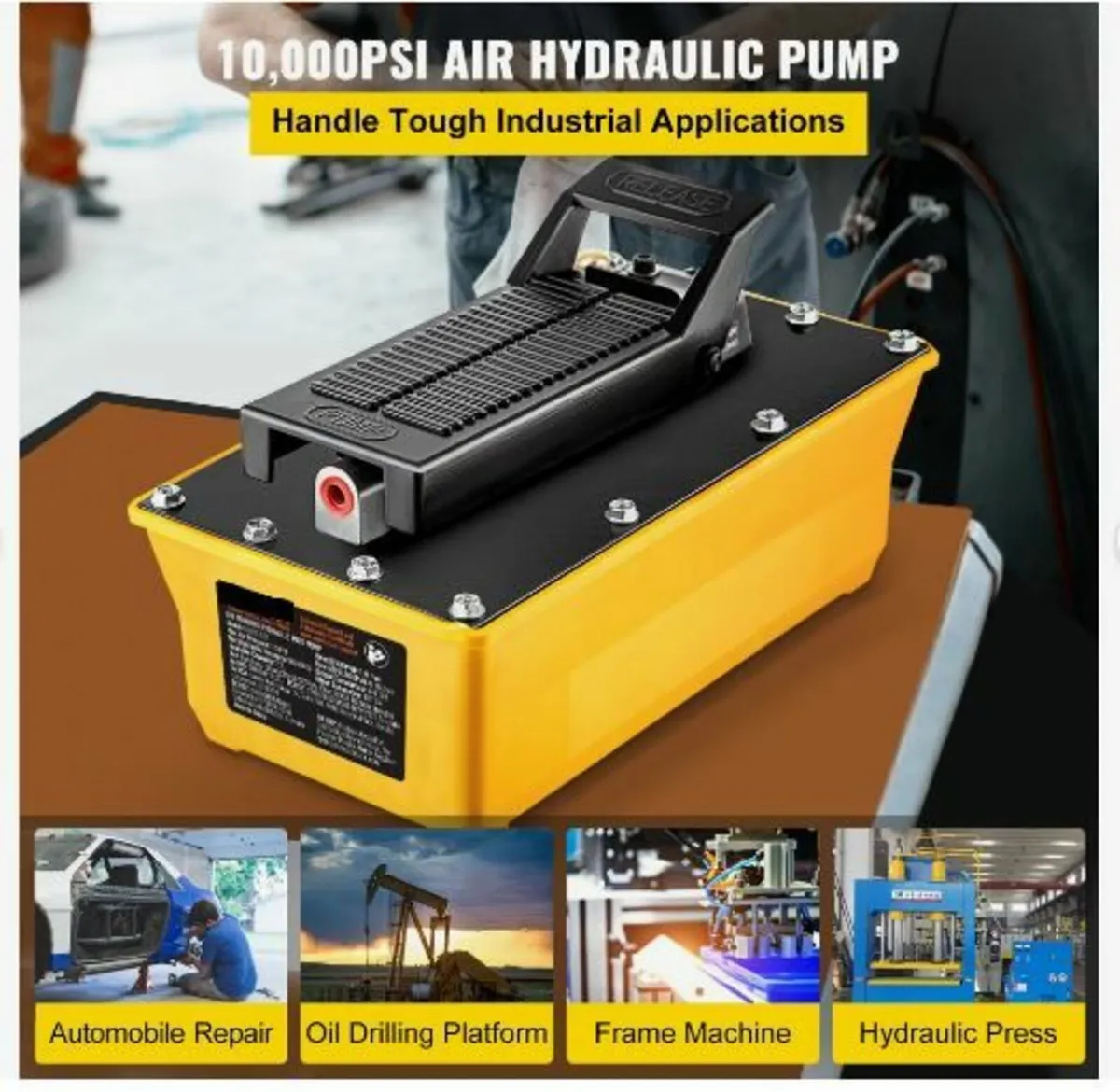 Air Hydraulic Pump, 10,000 PSI Hydraulic Foot - Image 3