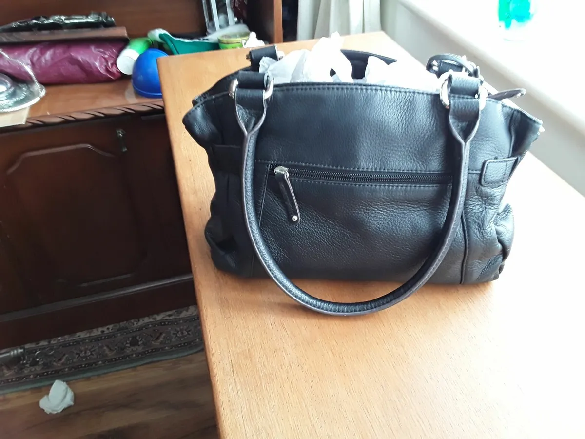 Brand new black leather designer bag - Image 2