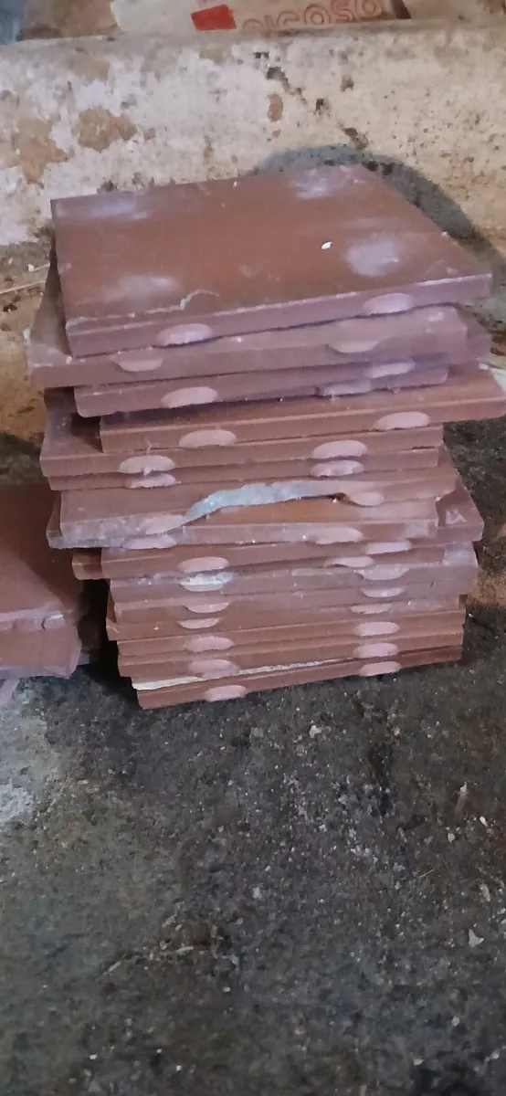 19 red floor tiles - Image 1
