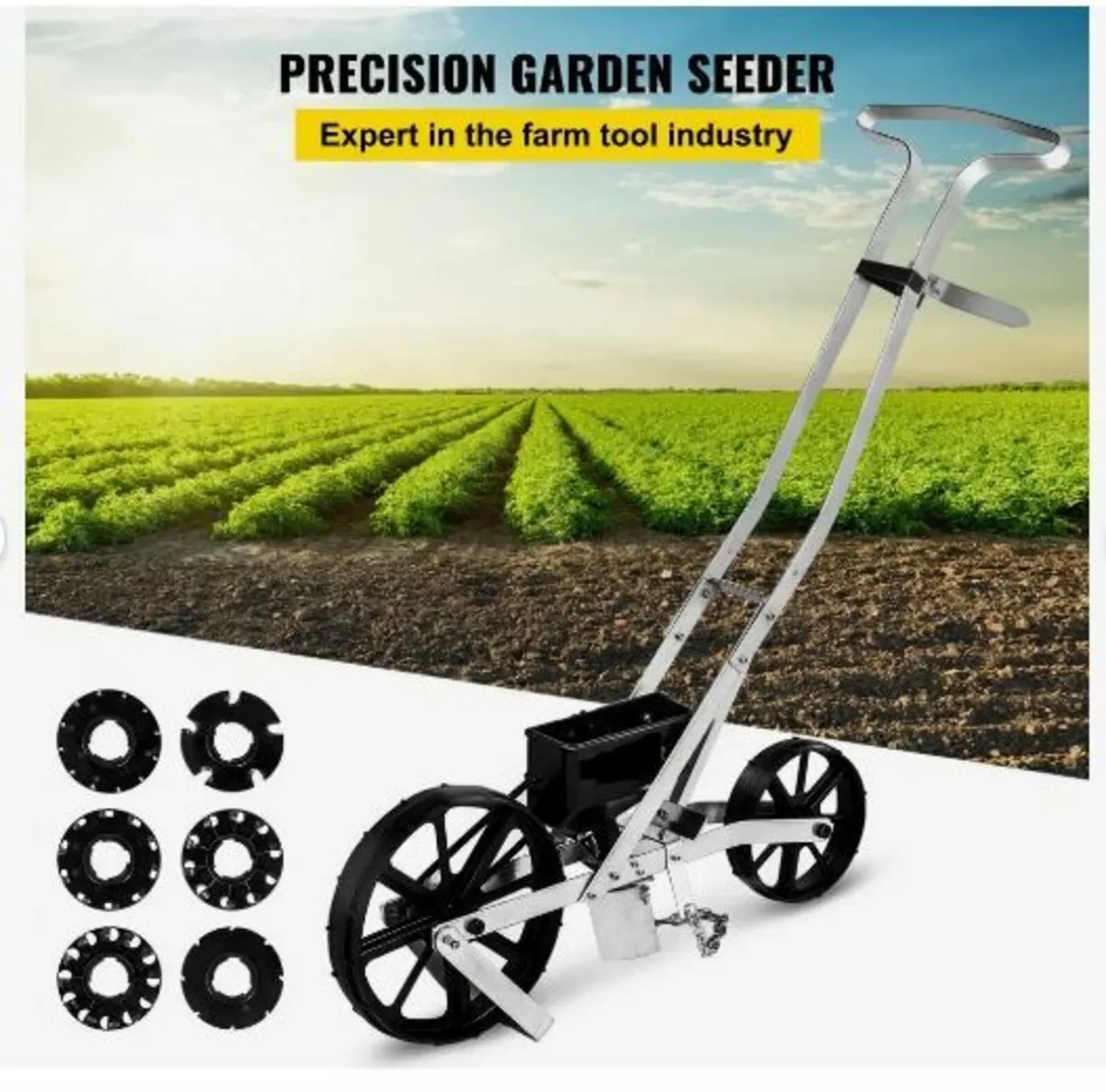 Garden Seeder, Metal Precision Garden Push - Image 3