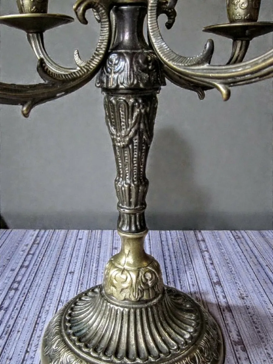 Stunning large brass candelabra - Image 2